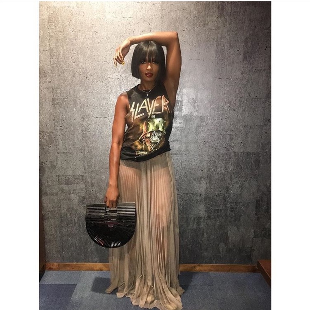 Gold Metallic Maxi Skirt